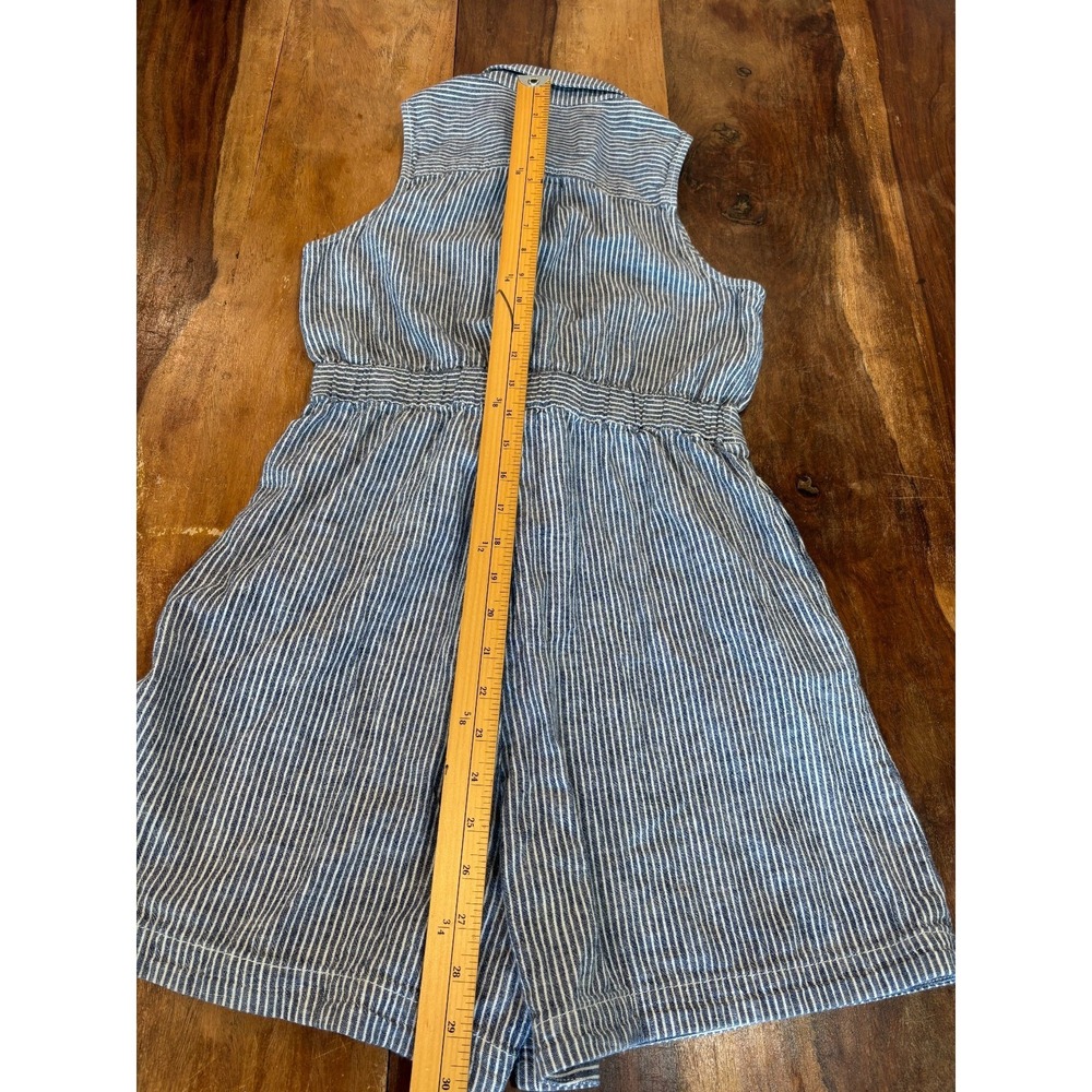 Anthropologie blue white striped shorts romper women's size 0 nautical preppy - Picture 5 of 9